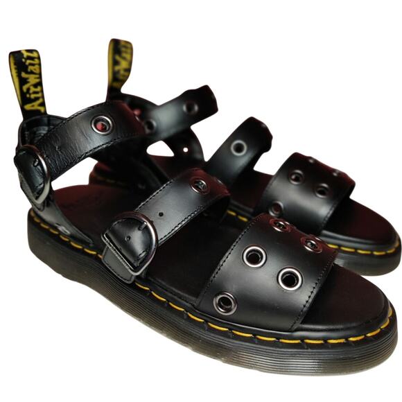 Dr Martens Leather Sandals Gothic Straps Gryphon Hardware Brando Men Size 12 main image 4